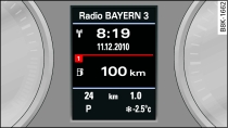 Système d'information du conducteur au combiné d'instruments